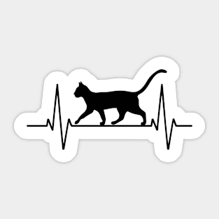 Cat Heartbeat Sticker